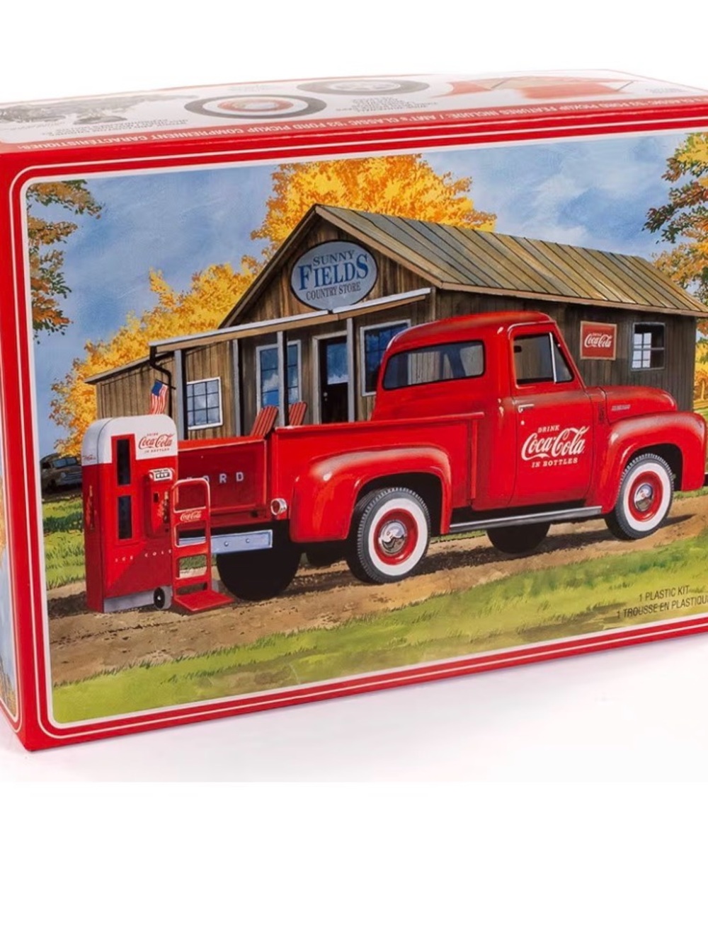 AMT Round 2 1953 Ford Pickup (Coca-Cola) 1:25 Scale Model Kit (AMT1144M), White